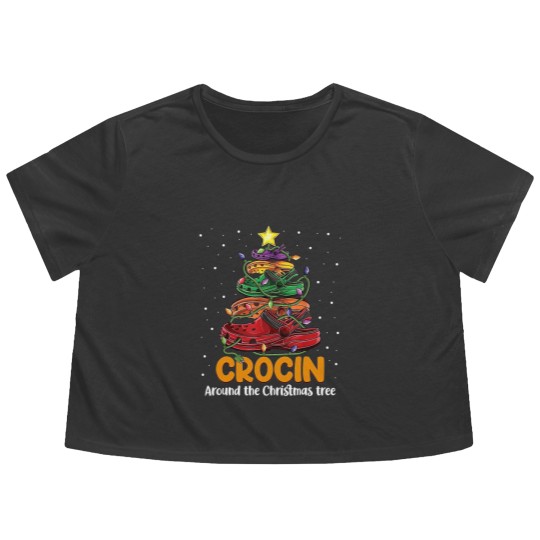 Discover Crocin around the christmas tree Classic Flowy Cropped Tees