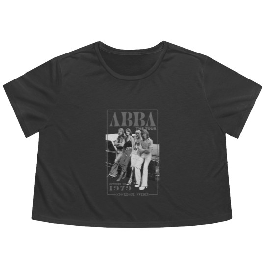Discover A.b.b.a The Tour Flowy Cropped Tees, A.b.b.a Flowy Cropped Tees Vintage, Retro A.b.b.a 1979 Tour Flowy Cropped Tees, Gift For Fan Flowy Cropped Tees, Vintage Abaa Tour Flowy Cropped Tees