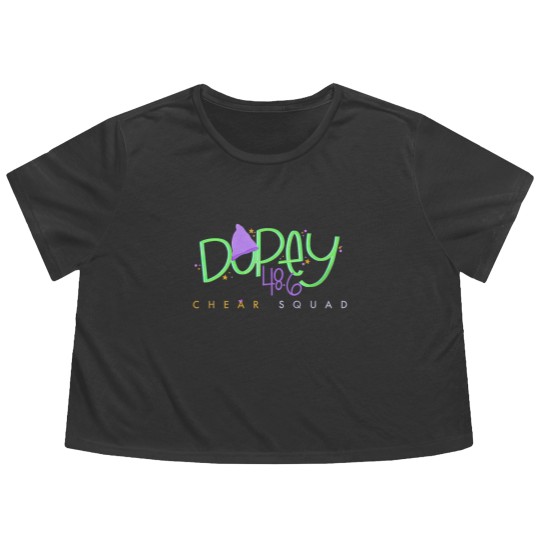 Discover Dopey Challenge ChEAR Squad Flowy Cropped Tees, WDW Dopey Runner Cheering Family Flowy Cropped Tees