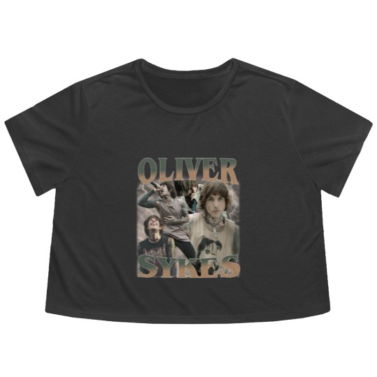 Discover Oliver Sykes Retro Flowy Cropped Tees -Oliver Scott Sykes Flowy Cropped Tees