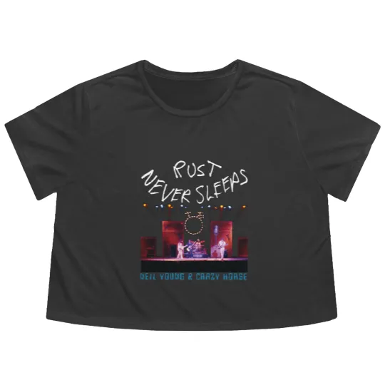 Discover NEIL YOUNG BK (16) Flowy Cropped Tees