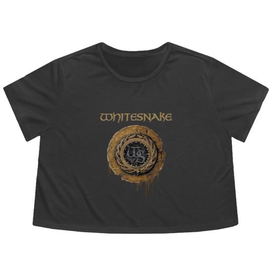 Discover Whitesnake logo The old Whitesnake Whitesnake logo brand Whitesnake Flowy Cropped Tees