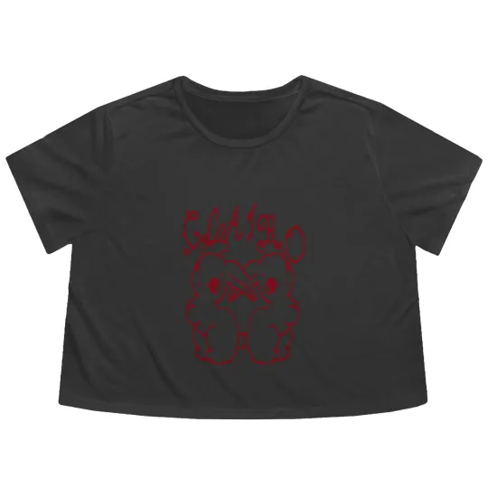 Discover Clairo Merch Store Clairo Bunnies Flowy Cropped Tees (Light Blue)