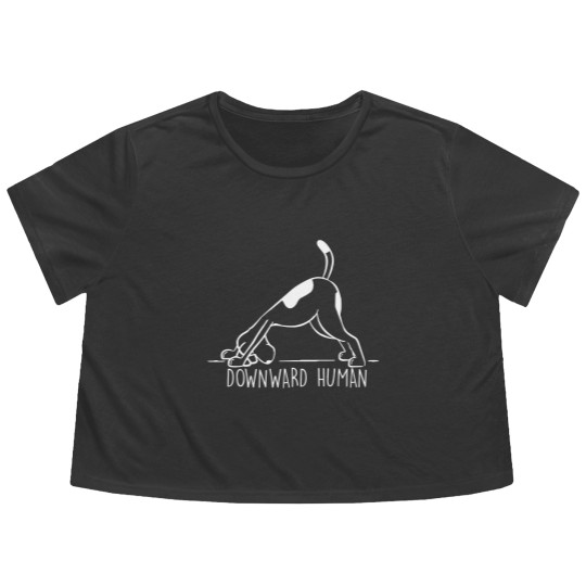 Discover Downward Human Flowy Cropped Tees, Yoga Flowy Cropped Tees, Funny Yoga Flowy Cropped Tees, Funny T Punny Flowy Cropped Tees, Girl Gym, Dog Lover Puppy