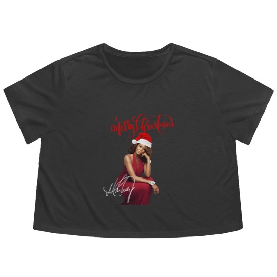 Discover Merry Christmas Whitney Houston Flowy Cropped Tees