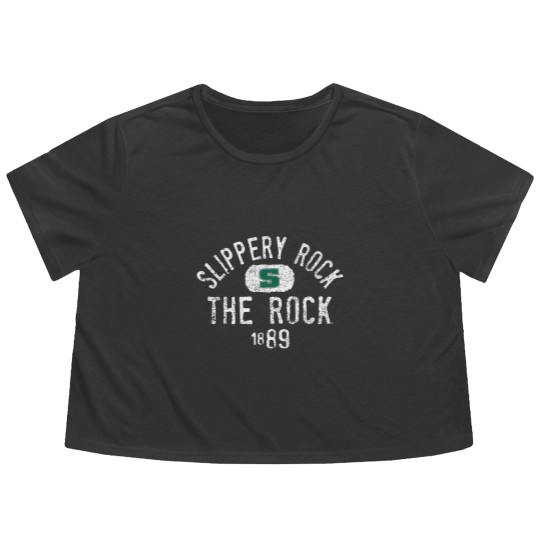 Discover slippery rock he rock vinage 1889 logo officially licensed shir Flowy Cropped Tees