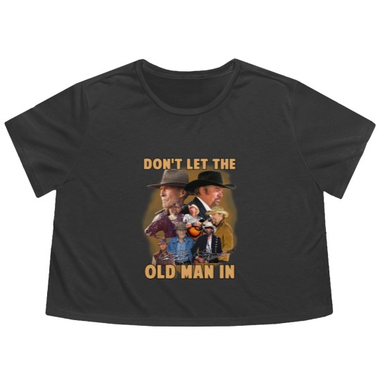 Discover Toby Keith Don't Let The Old Man In Signatures Flowy Cropped Tees Gift For Fans