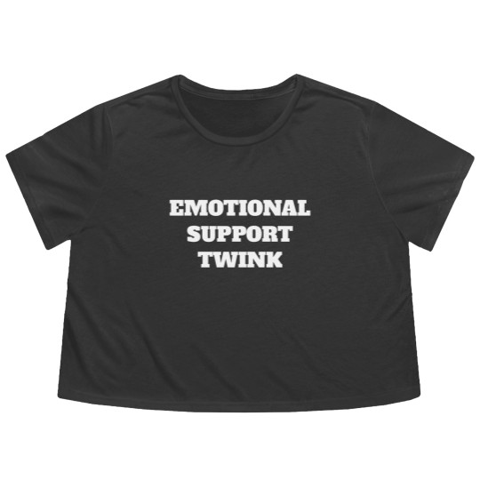 Discover Emotional Support Twink - Emotional Support Twink - Flowy Cropped Tees