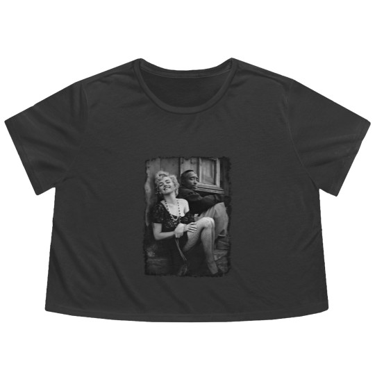 Discover 2Pac Marilyn Monroe Flowy Cropped Tees