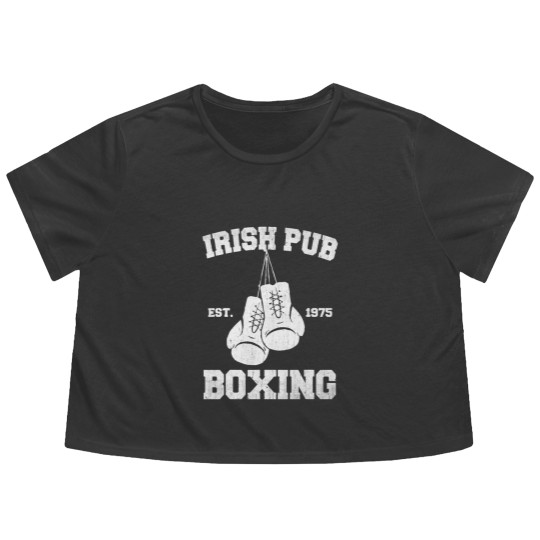 Discover Vintage Irish Pub Est 1975 Boxing Day Tees Flowy Cropped Tees