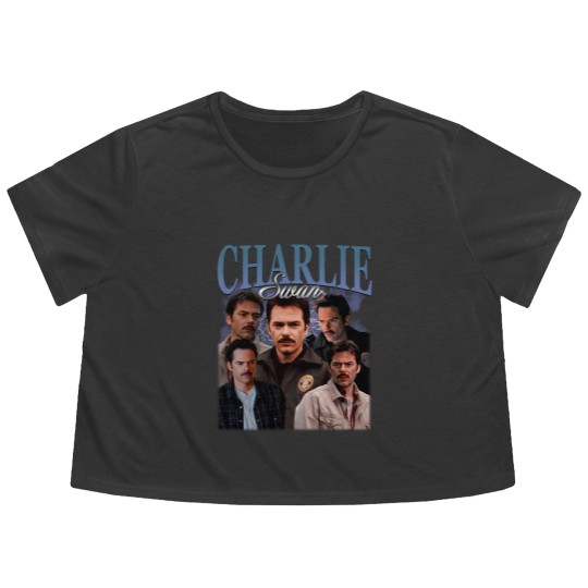 Discover Charlie Swan Vintage Washed Flowy Cropped Tees,Retro Billy Burke Flowy Cropped Tees