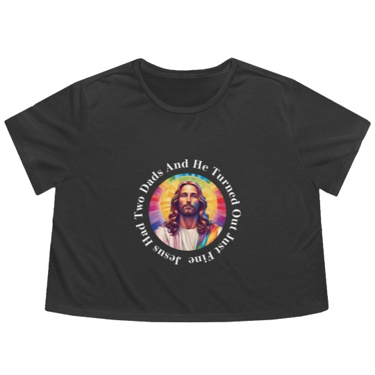 Discover Jesus Pride Flowy Cropped Tees | LGBTQ+ Jesus | Gay Jesus Flowy Cropped Tees | Gay Jesus