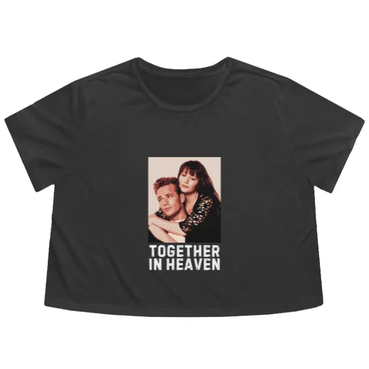 Discover Shannen Doherty Brenda Walsh Luke Perry Dylan McKay Flowy Cropped Tees, RIP Shannen Doherty 1971-2024