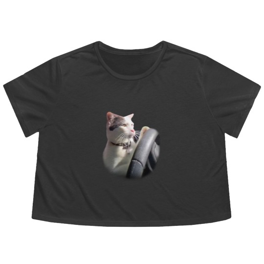 Discover Cat Driving A Car Instagram Katze Flowy Cropped Tees