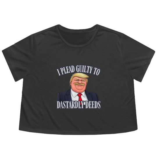 Discover Dastardly Deeds Funny Trump Cartoon Style Graphic Flowy Cropped Tees