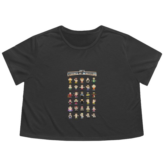 Discover Legends of Wrestling Retro Adults Flowy Cropped Tees