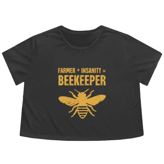 Discover Funny Bee Keeper Design Flowy Cropped Tees