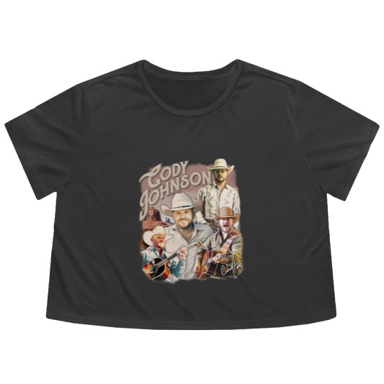 Discover Vintage Cody Johnsonn Flowy Cropped Tees, The Leather Tour 2024 Flowy Cropped Tees