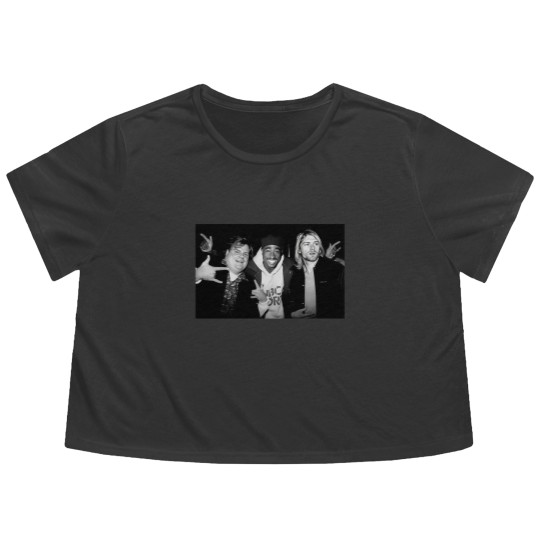 Discover Chris Farley Kurt Cobain Tupac Unisex Flowy Cropped Tees