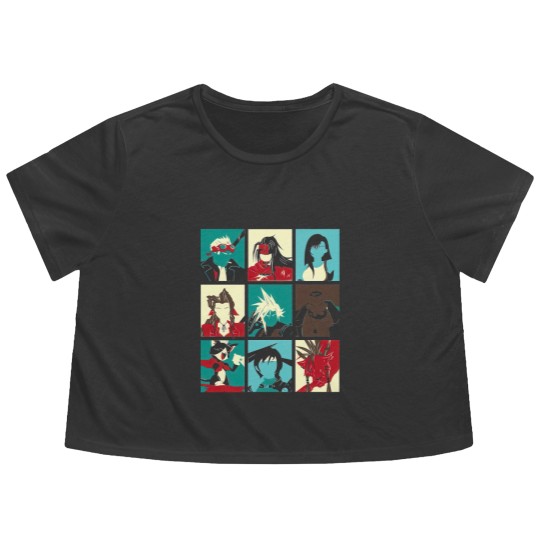 Discover Final Pop Final Fantasy 7 Flowy Cropped Tees