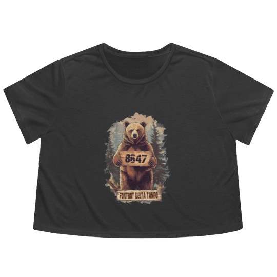 Discover FDT Resist Bear Flowy Cropped Tees, Foxtrot Delta Tango anti Trump Flowy Cropped Tees, National Parks
