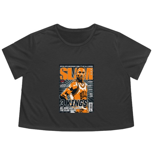 Discover Michael Jordan Slam Magazine Cover Flowy Cropped Tees