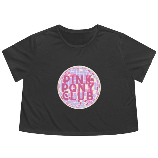 Discover Pink Pony Club Disco Flowy Cropped Tees