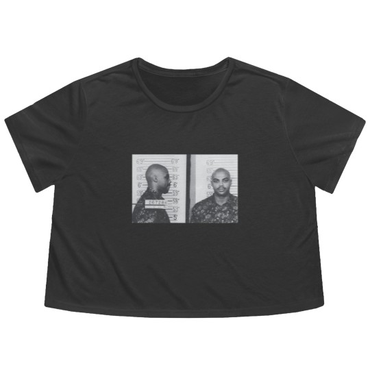 Discover Charles Barkley Mugshot Flowy Cropped Tees, Charles Barkley Flowy Cropped Tees