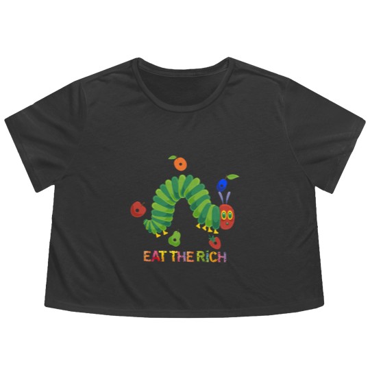 Discover Eat The Rich The Very Hungry Caterpilla Flowy Cropped Tees, Very Hungry