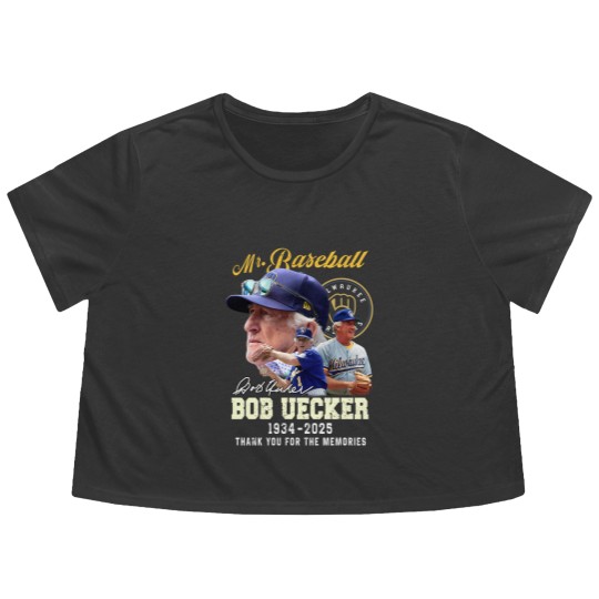 Discover Bob Uecker Baseball 1934-2025 Thank You T- Flowy Cropped Tees