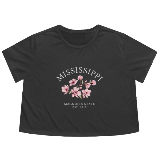 Discover Mississippi Flowy Cropped Tees, Magnolia State Flowy Cropped Tees