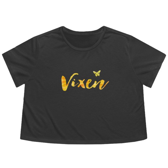 Discover Hotwife Vixen with Butterfly. Flowy Cropped Tees