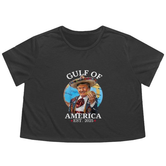Discover The Gulf of America Flowy Cropped Tees, Gulf Of USA America Est 2025