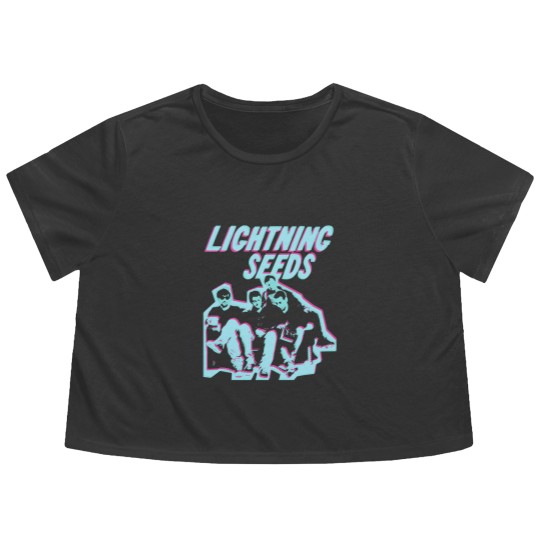 Discover Lightning Seeds Distressed Vintage Style 90s Classic Flowy Cropped Tees