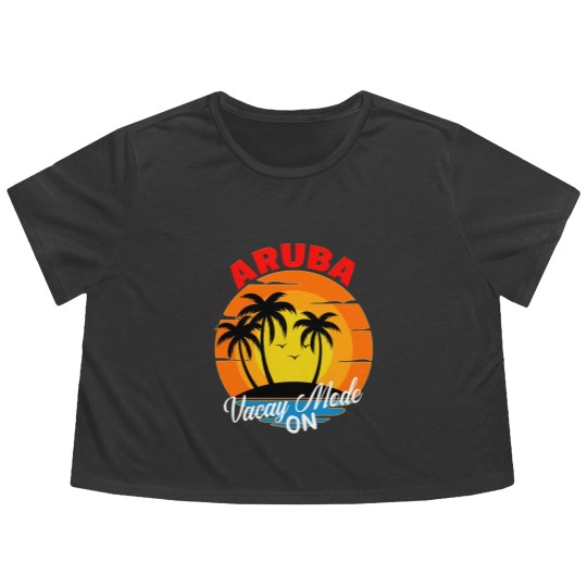 Discover Aruba Flowy Cropped Tees Aruba Vacation Flowy Cropped Tees