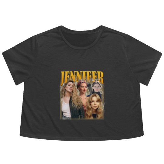 Discover Jennifer Lawrence Flowy Cropped Tees, Jennifer Lawrence Fan, Jennifer Lawrence Vintage Flowy Cropped Tees