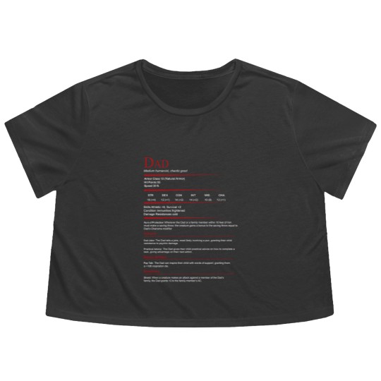 Discover Dungeons & Dragons Dad Flowy Cropped Tees