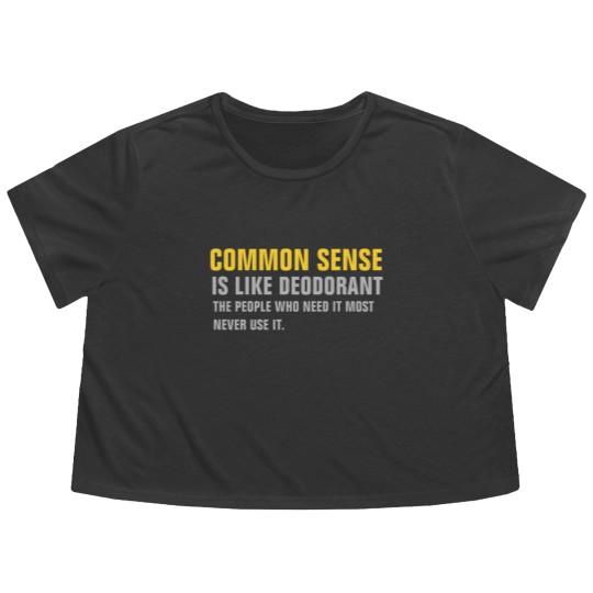Discover Common Sense Flowy Cropped Tees
