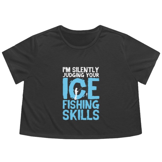 Discover Ice Fishing - Ice Fishing Gift - Flowy Cropped Tees