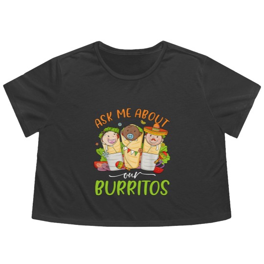 Discover Ask Me About Our Burritos Flowy Cropped Tees, Mexico NICU Nurse Flowy Cropped Tees, Nicu Cinco De Mayo Flowy Cropped Tees