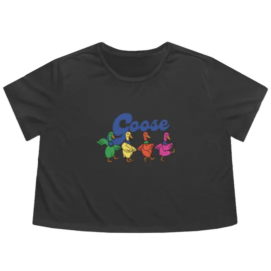Discover Goose the Band Dancing Goose Flowy Cropped Tees, Gift for Music Fan