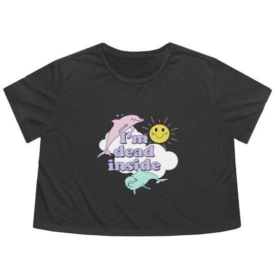 Discover Im Dead Inside Classic - Im Dead Inside Classic - Flowy Cropped Tees