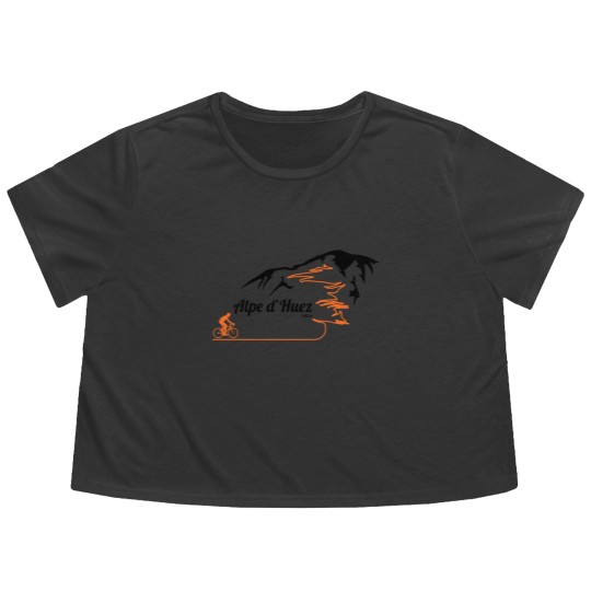 Discover Alpe d'Huez Cycling Print Socks Flowy Cropped Tees