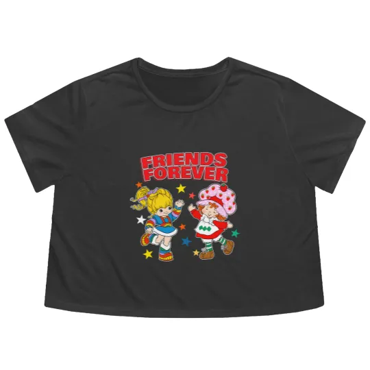 Discover Friends forever - Rainbow Brite - Flowy Cropped Tees