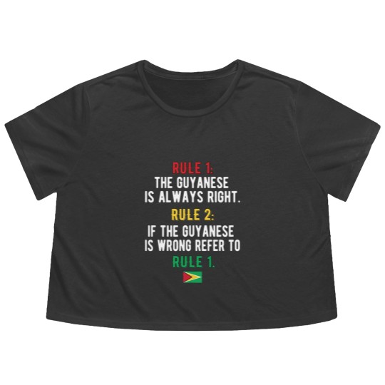 Discover Guyanese Roots Guyana Flag Guyanese Heritage Flowy Cropped Tees
