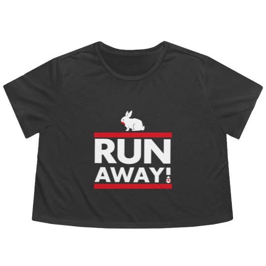 Discover Run Away! Flowy Cropped Tees, Monty Python, Spamalot Flowy Cropped Tees