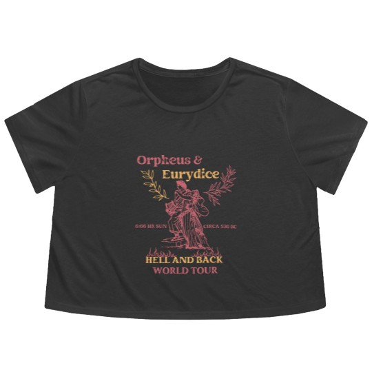 Discover Orpheus and Eurydice Flowy Cropped Tees, Mythology Flowy Cropped Tees, Vintage Greek Mythology Poet Flowy Cropped Tees