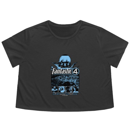 Discover Fantastic Four Flowy Cropped Tees Vintage Fantastic Four First Steps Flowy Cropped Tees