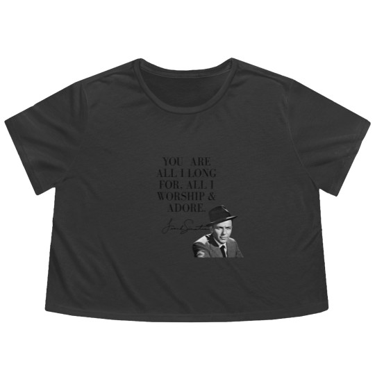 Discover Frank Sinatra Flowy Cropped Tees, Gift for Her, Moon Flowy Cropped Tees, Music Flowy Cropped Tees