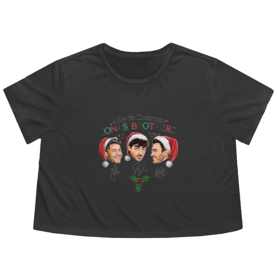 Discover Like It's Christmas Jonas Brothers Flowy Cropped Tees, Jonas Brothers Unisex Flowy Cropped Tees